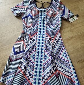 Dress Womens Sequin Hearts Size Large Multi Color Beautiful NEW